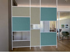 Divisorio ufficio modulare ignifugo in feltro&nbsp;TETRIX QUADRO TOSCA - STUDIO T