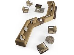 Divano modulare in tessuto&nbsp;CUBIC - SALONI MOBILYA SANAYI VE TICARET ANONIM SIRKETI