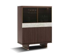 Credenza in legno e vetro con ante a battente&nbsp;HECTOR - SALONI MOBILYA SANAYI VE TICARET ANONIM SIRKETI