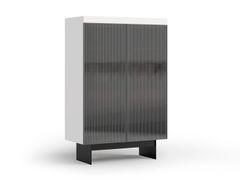 Credenza in vetro con ante a battente&nbsp;HIRO ECRU - SALONI MOBILYA SANAYI VE TICARET ANONIM SIRKETI