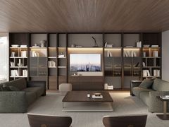 Libreria modulare in legno e vetro con illuminazione&nbsp;NOVA - SALONI MOBILYA SANAYI VE TICARET ANONIM SIRKETI