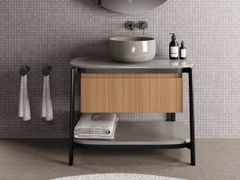 Mobile lavabo da terra con cassetto&nbsp;BI-LOOP - SCARABEO CERAMICHE