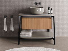 Mobile lavabo da terra con cassetto&nbsp;BI-LOOP - SCARABEO CERAMICHE