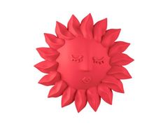 Oggetto decorativo da parete in terracotta&nbsp;TERRACOTTA WALL DECORATION SOLE PINK BOUGAINVILLEA - SELETTI