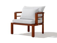 Poltroncina da giardino in mogano e tessuto&nbsp;POSITANO - SEORA