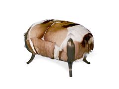 Pouf in pelliccia&nbsp;BAGUE ANTILOPE - BLU DIPINTO DI BLU