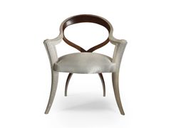 Sedia con seduta imbottita in tessuto e struttura in legno&nbsp;OPUS CAVIALE BIANCO - BLU DIPINTO DI BLU