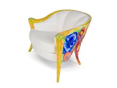 Poltrona con braccioli&nbsp;OPUS FLOWER - BLU DIPINTO DI BLU