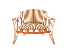 Poltrona in tessuto con braccioli e struttura in ferro&nbsp;OPUS GARDEN LA DOLCE VITA TANGERINE - BLU DIPINTO DI BLU