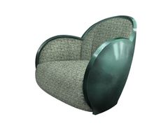 Poltrona girevole in boucl� con braccioli&nbsp;UOVO DREAM - BLU DIPINTO DI BLU