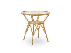 TAVOLO DA GIARDINO ROTONDO IN ARTFIBRE� E VETRO&nbsp;TONY EXTERIOR - SIKA-DESIGN