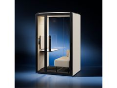 CABINA UFFICIO ACUSTICA SINGOLA CON ILLUMINAZIONE INTEGRATA E VENTILAZIONE&nbsp;SILEN SPACE WORK - SILEN