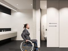 Parete divisoria per bagni con apertura automatica&nbsp;ADA - STERN ENGINEERING
