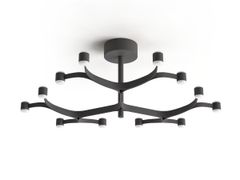 Lampada da soffitto in alluminio&nbsp;FRONDA 12 BRACHES - STILNOVO