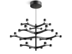 Lampada a sospensione in alluminio&nbsp;FRONDA 24 BRANCHES - STILNOVO