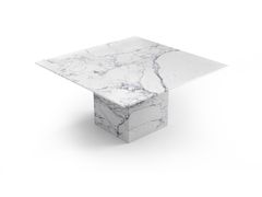 Tavolo quadrato in marmo Statuario MichelAngelo Carrara&nbsp;CARRERA - STONE VALLEY