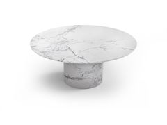 Tavolo rotondo in marmo Statuario MichelAngelo Carrara&nbsp;OCEL - STONE VALLEY