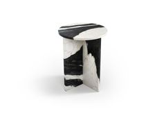 Tavolino rotondo di servizio in marmo Panda&nbsp;OCEL - STONE VALLEY