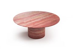Tavolo rotondo in travertino rosso&nbsp;OCEL - STONE VALLEY