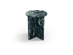 Tavolino di servizio rotondo in marmo Verde Alpi&nbsp;OCEL - STONE VALLEY