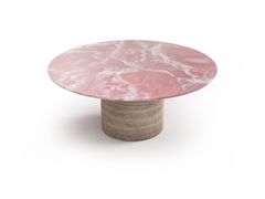 Tavolo rotondo con piano in onice rosa&nbsp;OCEL - STONE VALLEY