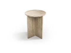 Tavolino rotondo di servizio in travertino classico&nbsp;OCEL - STONE VALLEY