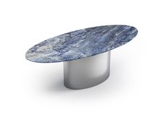 Tavolo ovale con piano in granito Blue Bahia&nbsp;VALLEYRA - STONE VALLEY