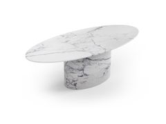 Tavolo ovale in marmo Statuario MichelAngelo Carrara&nbsp;VALLEYRA - STONE VALLEY