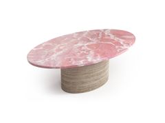 Tavolino ovale con piano in onice rosa&nbsp;VALLEYRA - STONE VALLEY