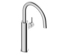 Miscelatore per lavabo da piano in acciaio inox con aeratore&nbsp;DYLAN 0331166X - SUPER INOX