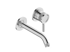 Miscelatore per lavabo a muro in acciaio inox&nbsp;R�TRO 0286131X - SUPER INOX