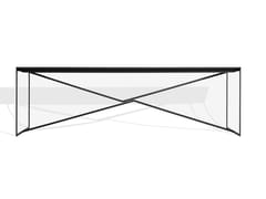 Tavolo rettangolare in acciaio e legno T.T.A. TABLE - DE PADOVA