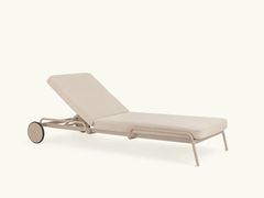 Lettino da giardino reclinabile in tessuto con ruote&nbsp;ARIA - TEPORIA