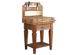 Tagliere in legno massello a gambe squadrate&nbsp;TGL002 | Modulo cucina freestanding - OFFICINE GULLO