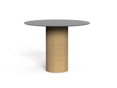 Tavolo da giardino rotondo in alluminio e vetro&nbsp;BOND - TALENTI