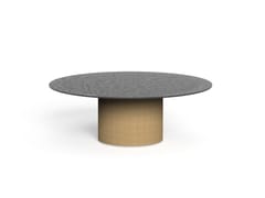 Tavolino da giardino rotondo in alluminio e vetro&nbsp;BOND - TALENTI