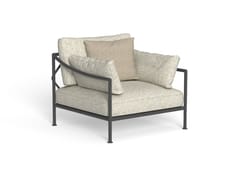 Poltrona da giardino in alluminio con braccioli&nbsp;CAPRI - TALENTI