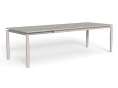Tavolo da giardino rettangolare allungabile in alluminio e gres&nbsp;DOLCEVITA ALU - TALENTI