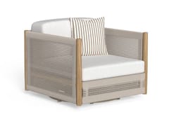 Poltrona da giardino girevole in teak con braccioli&nbsp;DOLCEVITA - TALENTI