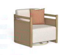 Poltrona da giardino girevole in teak con braccioli&nbsp;EDWIN - TALENTI