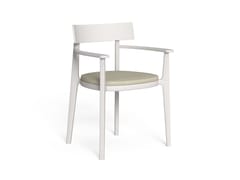 Sedia da giardino in teak con braccioli&nbsp;EVER ALU - TALENTI