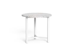 TAVOLINO DA GIARDINO ROTONDO IN METALLO E GRANIGLIA&nbsp;OLIVER - TALENTI