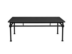 Tavolo basso rettangolare in alluminio - Nero&nbsp;1800 - TECTONA