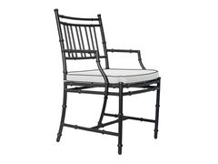 Poltroncina in alluminio nero &nbsp;BAMBOO - TECTONA