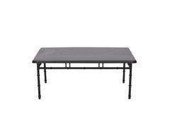 Tavolo basso rettangolare in alluminio nero &nbsp;BAMBOO - TECTONA