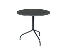 Tavolo rotondo in inox dipinto con ripiano in granito&nbsp;CICALA - TECTONA