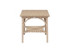 Tavolino quadrato in resina intrecciata&nbsp;COLONIAL - TECTONA