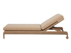 Lettino da giardino in resina intrecciata&nbsp;SHANGHAI - TECTONA