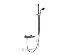 Maniglione bagno ad angolo in acciaio con doccetta&nbsp;280-I - SANILINE BY THERMOMAT