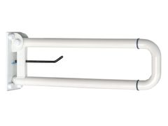 Maniglione bagno ad U ribaltabile in alluminio estruso con portarotolo&nbsp;640-NY/840-NY - SANILINE BY THERMOMAT